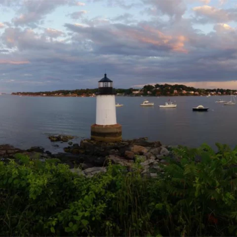 Photo of the lighthouse, Pickering Light, in Salem Massachusetts.